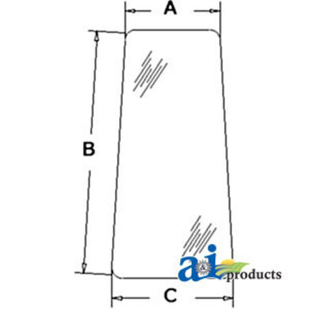 A & I PRODUCTS Glass, Door, Rear (LH) 41.5" x34" x2.25" A-R52881